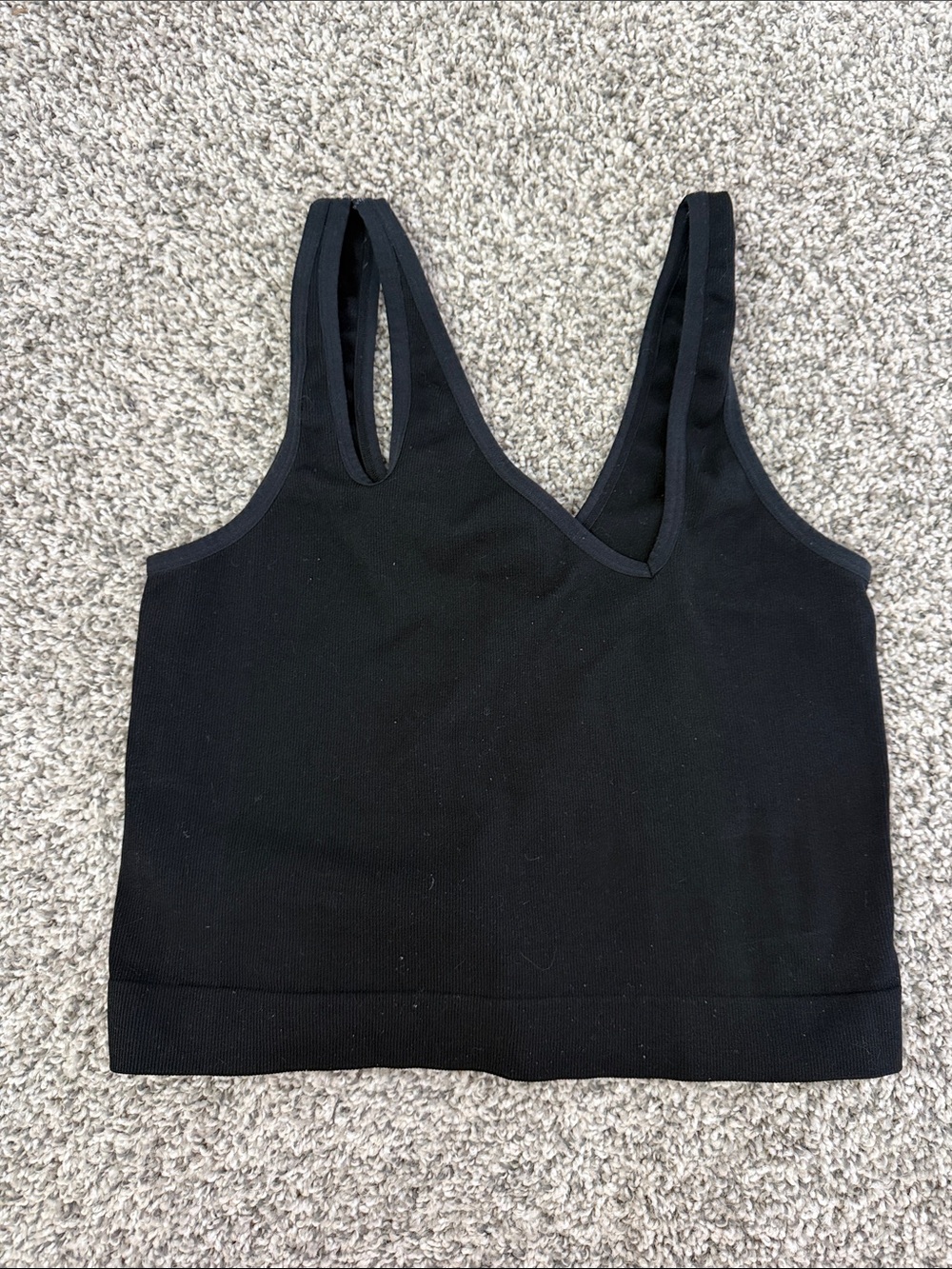Black V-Neck Seamless Bralette Tank - Women's Intimates